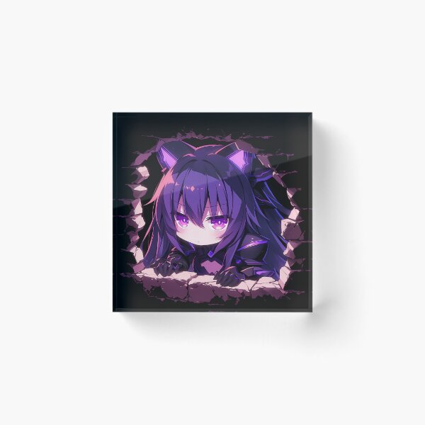 Item preview, Tohka Yatogami Chibi Kawaii Date A Live Anime Luminous Peeking designed and sold by TorbenKuhano.