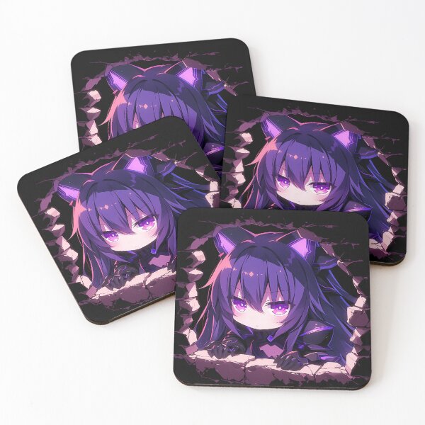 Item preview, Tohka Yatogami Chibi Kawaii Date A Live Anime Luminous Peeking designed and sold by TorbenKuhano.