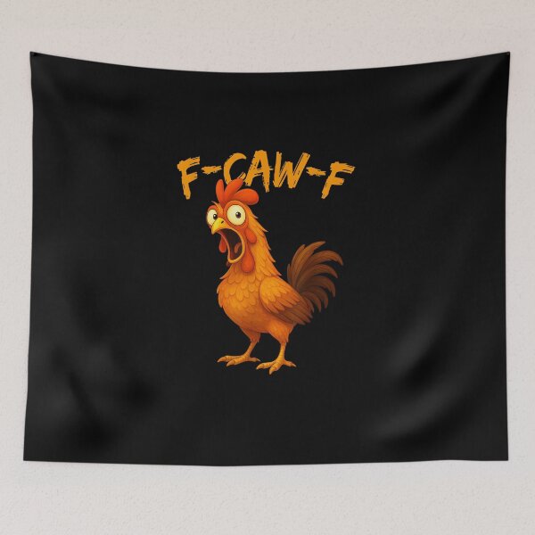 Item preview, Funny F-Caw-F Chicken FCAWF Chicken On Back  designed and sold by Juansustait.