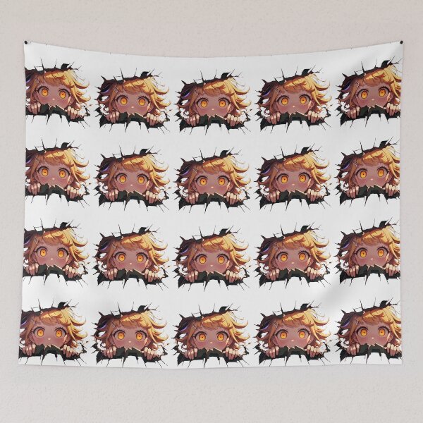 Item preview, Chihiro Fujisaki Peeking Through Wall Danganronpa Anime Girl designed and sold by TorbenKuhano.