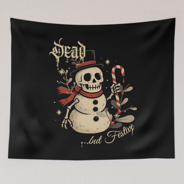 Item preview, Dead But Festive Skeleton Snowman designed and sold by xuckdbfzzwz27.