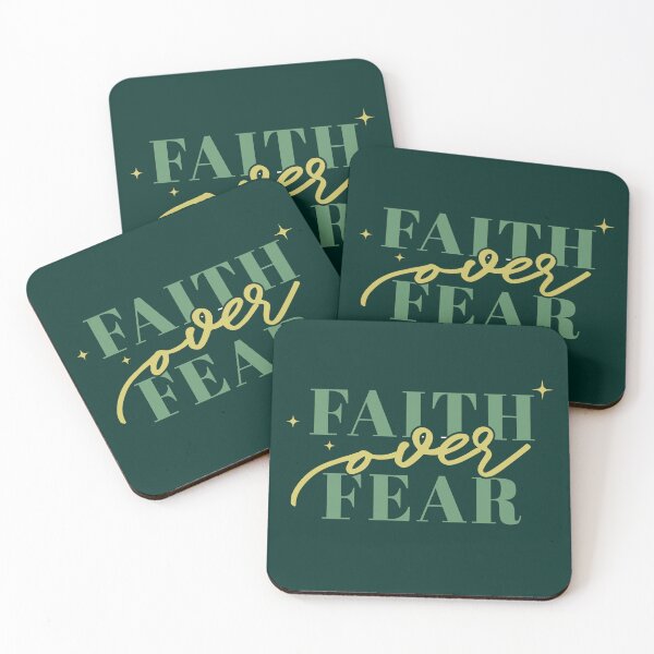 Item preview, Faith Over Fear Christian Art | Modern Bible Quote Typography designed and sold by Blessed Be Your Name.