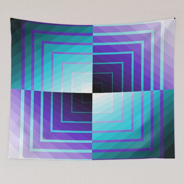 Item preview, Asymmetric Design, Purple, Blue, Geometric Abstraction, Abstract Art designed and sold by DDJust4U.