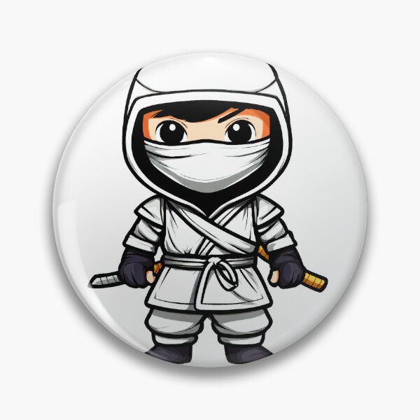 Item preview, Cute White Ninja Warrior – Kawaii Japanese Cartoon Style designed and sold by Shop Arts & Design.