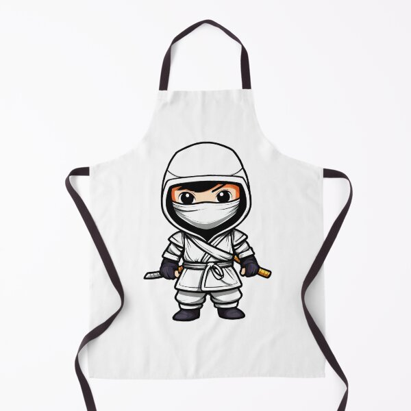 Item preview, Cute White Ninja Warrior – Kawaii Japanese Cartoon Style designed and sold by Shop Arts & Design.