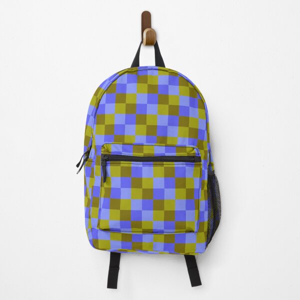 Item preview, Periwinkle and Olive Checkers - Dopamine Checkers designed and sold by FoxfireAndCo.