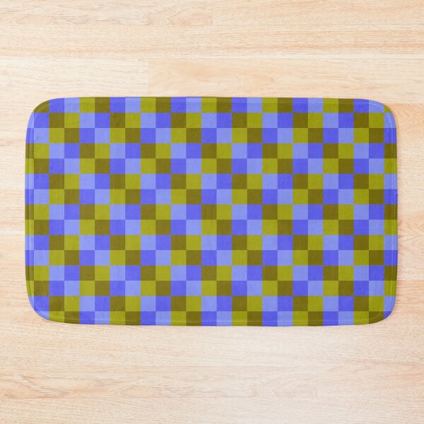 Item preview, Periwinkle and Olive Checkers - Dopamine Checkers designed and sold by FoxfireAndCo.