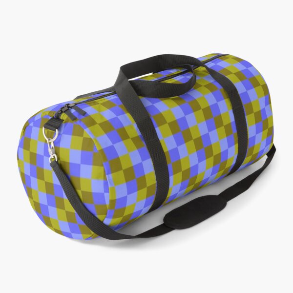 Item preview, Periwinkle and Olive Checkers - Dopamine Checkers designed and sold by FoxfireAndCo.