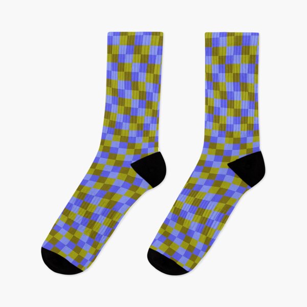 Item preview, Periwinkle and Olive Checkers - Dopamine Checkers designed and sold by FoxfireAndCo.