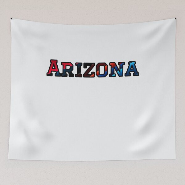 Item preview, Arizona Pride Art | Red and Navy Abstract State Typography designed and sold by Long Family Gifts.