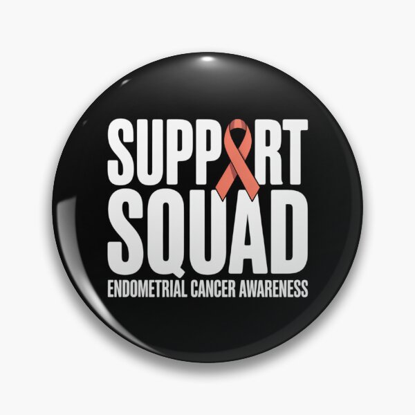 Item preview, Peach Ribbon Support Squad Endometrial Cancer Awareness designed and sold by IdunayaStore.