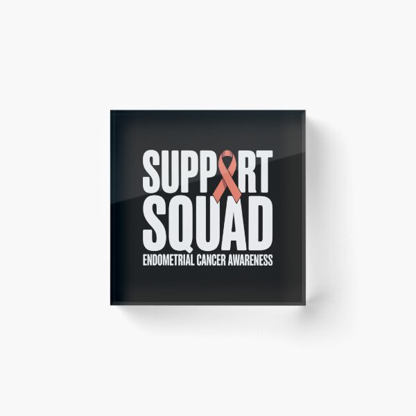 Item preview, Peach Ribbon Support Squad Endometrial Cancer Awareness designed and sold by IdunayaStore.