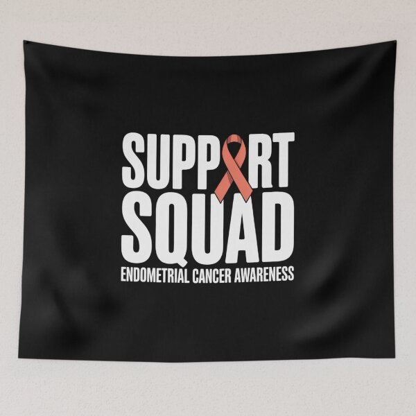 Item preview, Peach Ribbon Support Squad Endometrial Cancer Awareness designed and sold by IdunayaStore.