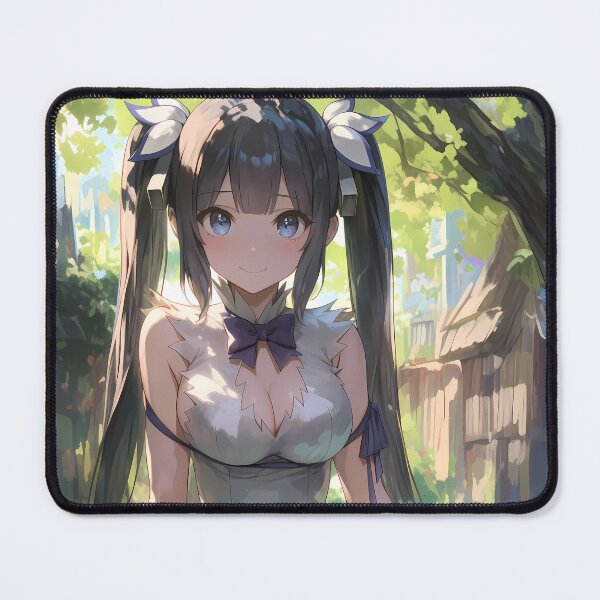 Item preview, Hestia DanMachi Anime Girl Goddess Sitting in Serene Garden designed and sold by TorbenKuhano.