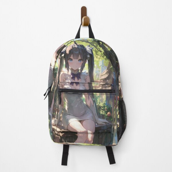 Item preview, Hestia DanMachi Anime Girl Goddess Sitting in Serene Garden designed and sold by TorbenKuhano.
