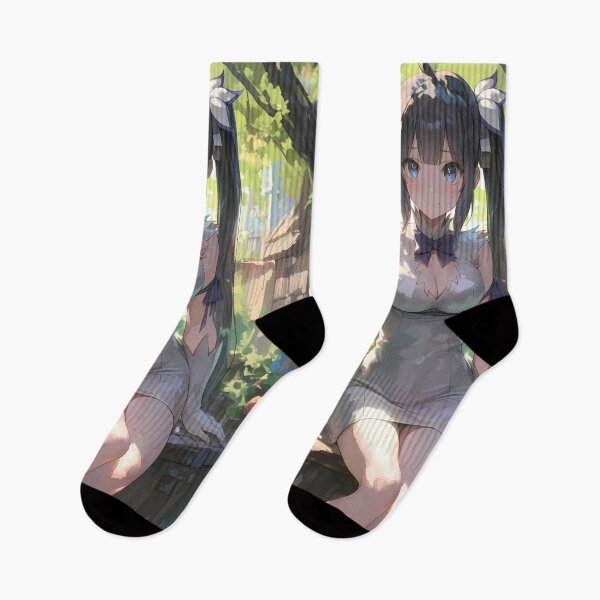 Item preview, Hestia DanMachi Anime Girl Goddess Sitting in Serene Garden designed and sold by TorbenKuhano.