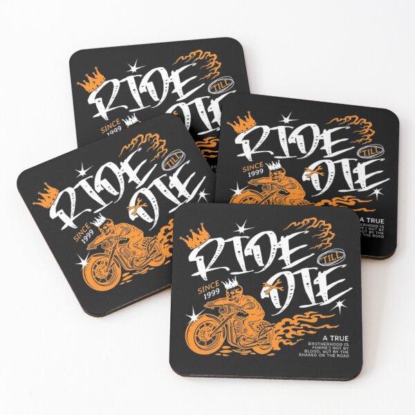 Item preview, A True Brotherhood Ride Till Die Crowned Skull Art Print designed and sold by GenZFashion000.