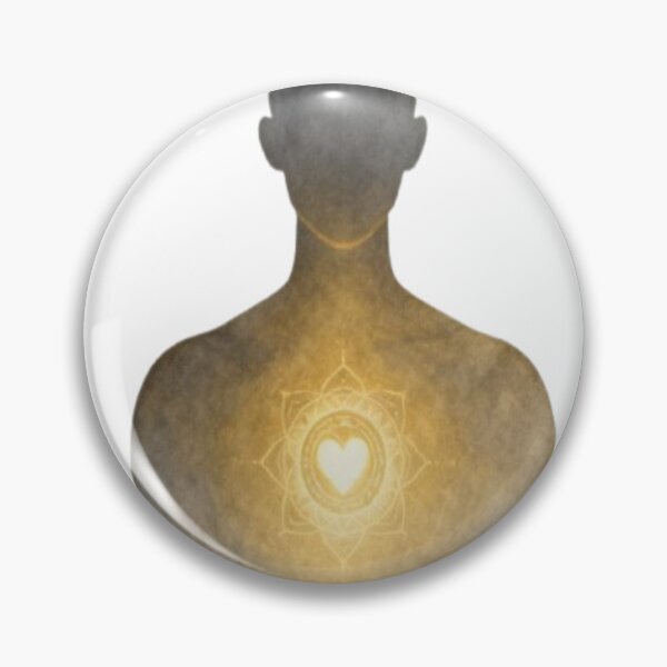 Item preview, Heart Light – Silhouette with Radiant Mandala and Inner Glow designed and sold by Cristhian Almanza.