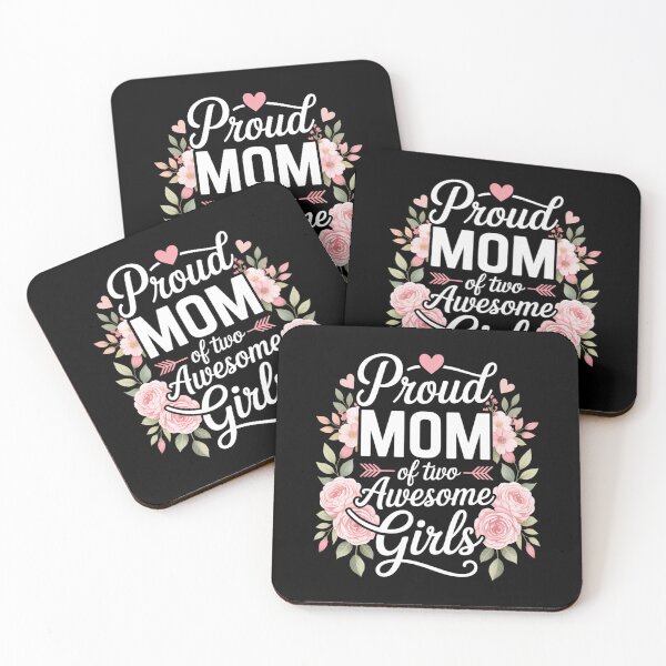 Item preview, Proud Mom Of Two Awesome Girls 2 Daughters Mother's Day designed and sold by IdunayaStore.