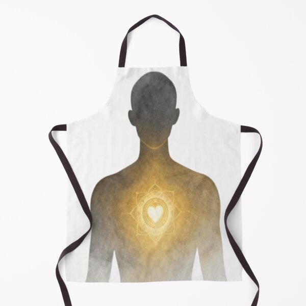 Item preview, Heart Light – Silhouette with Radiant Mandala and Inner Glow designed and sold by Cristhian Almanza.