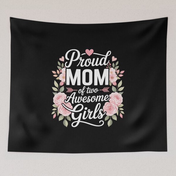 Item preview, Proud Mom Of Two Awesome Girls 2 Daughters Mother's Day designed and sold by IdunayaStore.