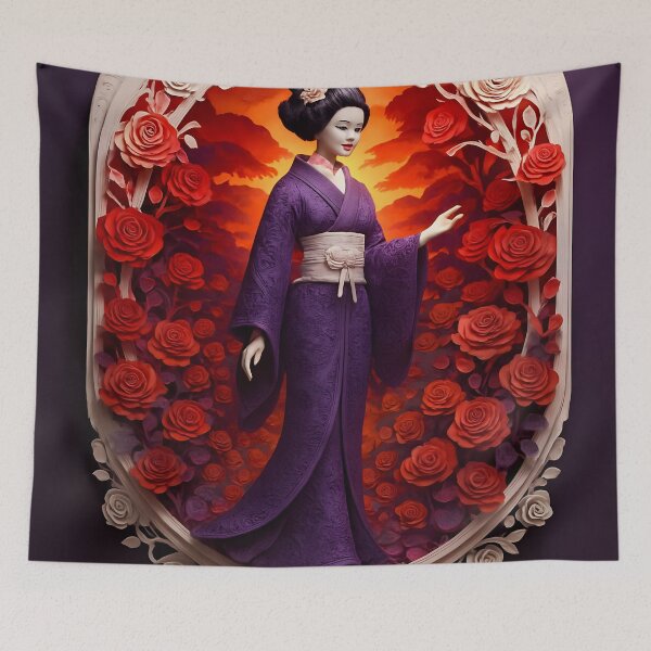 Item preview, Kirigami Paper Portrait of a Geisha designed and sold by MatureProcure.