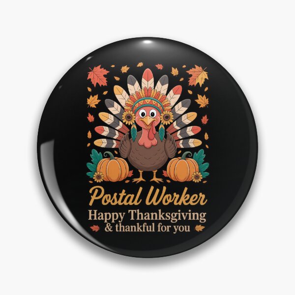Item preview, Postal Worker Thanksgiving Turkey Fall Pumpkins Mailman designed and sold by FaithAbbott.