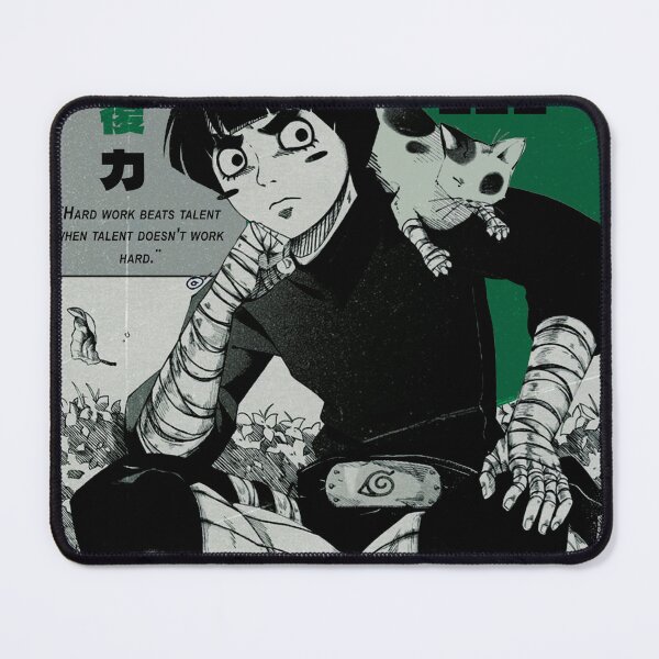 Item preview, Rock Lee Vintage Manga Poster - Hard Work Beats Talent Dark Academia Art Print designed and sold by Mangartist07.