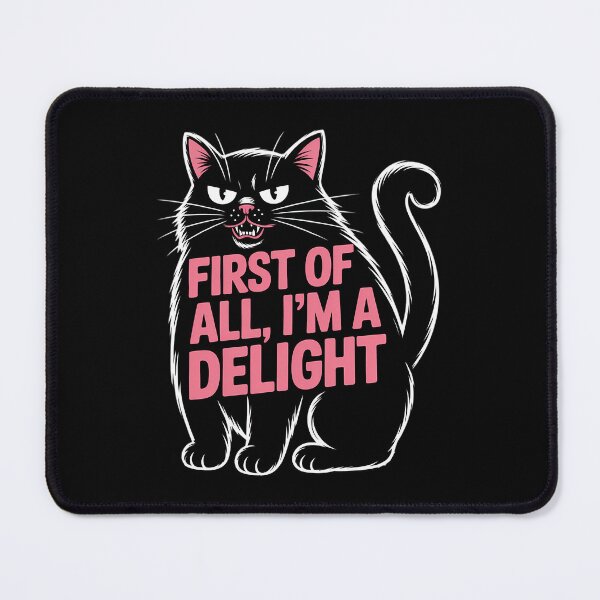 Item preview, First of All I'm a Delight Roaring Black cat designed and sold by AsteriskDatBArt.