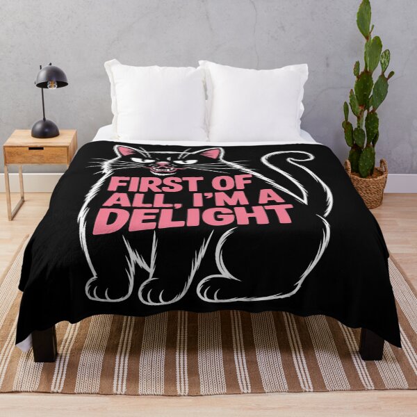 Item preview, First of All I'm a Delight Roaring Black cat designed and sold by AsteriskDatBArt.