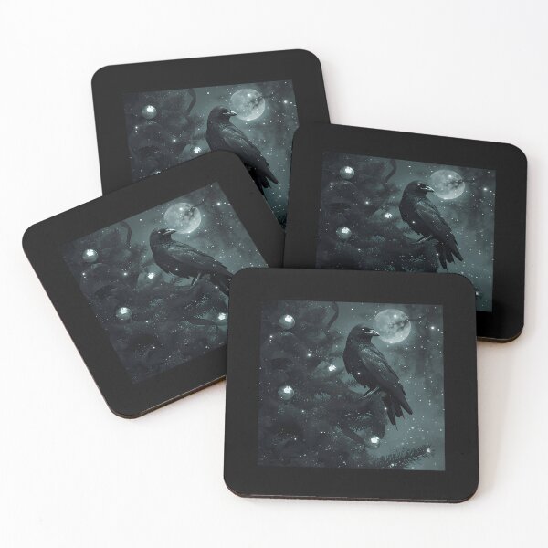 Item preview, Goth Raven Christmas Postcard designed and sold by xuckdbfzzwz27.