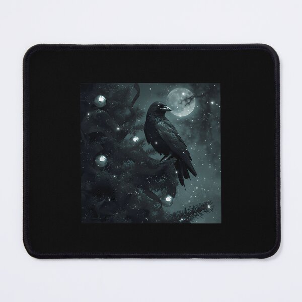 Item preview, Goth Raven Christmas Postcard designed and sold by xuckdbfzzwz27.