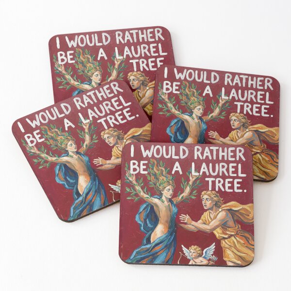 Item preview, "I would rather be a laurel tree." Apollo and Daphne anti Valentine's Day gift designed and sold by Filologica.