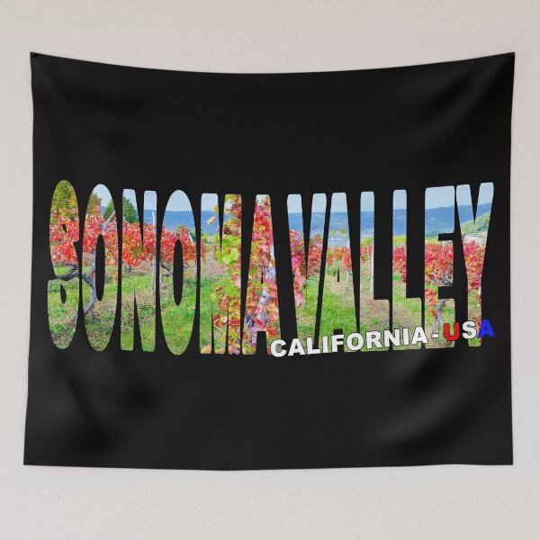 Item preview, SONOMA VALLEY California USA - Winery Vineyard in Fall Rolling Hills designed and sold by Adam Gormley.