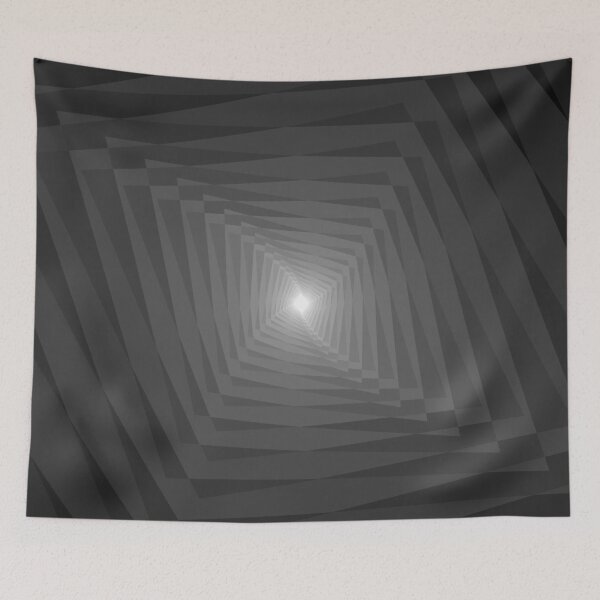 Item preview, Twisting Geometric Abstraction in Greyscale, Abstract Art designed and sold by DDJust4U.