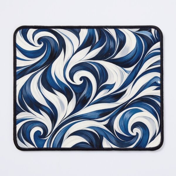 Item preview, Navy White Swirling Abstract Vortex designed and sold by optimusprime39.