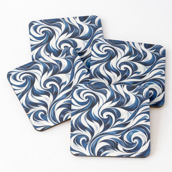 Item preview,  Navy White Swirling Abstract Vortex designed and sold by optimusprime39.