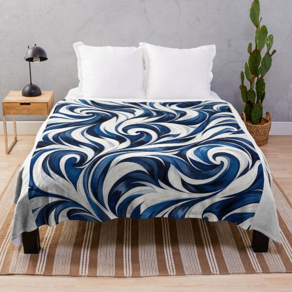 Item preview,  Navy White Swirling Abstract Vortex designed and sold by optimusprime39.