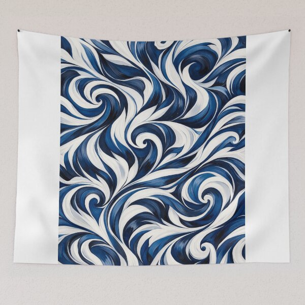 Item preview,  Navy White Swirling Abstract Vortex designed and sold by optimusprime39.