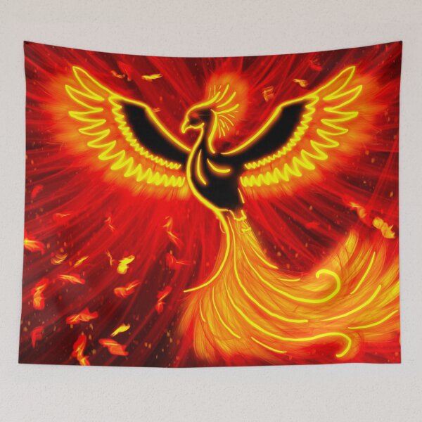 Item preview, I Rise, I Fly: Celestial Phoenix Rising (Fire and Flame Edition) designed and sold by Cosmic Cats Studio.