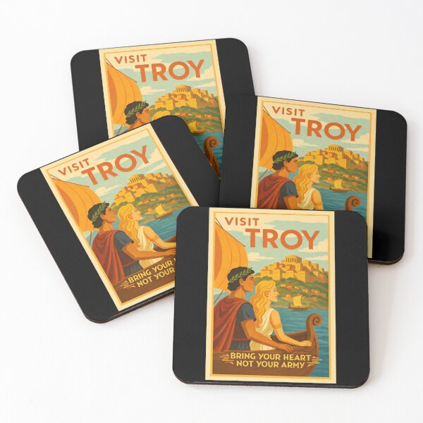 Item preview, Troy travel poster designed and sold by Studio Astra.