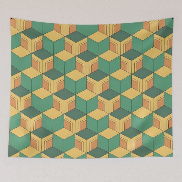 Item preview, Giyu Tomioka Haori Pattern Anime Geometric Art designed and sold by Innova_Creations.