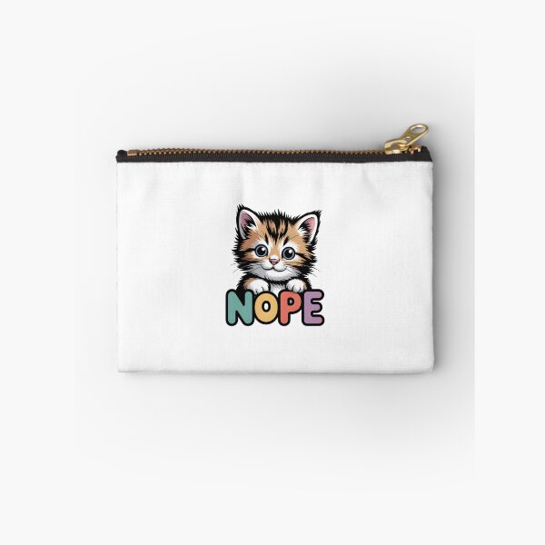 Item preview, Cute Kitten “NOPE” Sticker Design – Funny Cat Illustration with Colorful Typography designed and sold by StickerNexa.