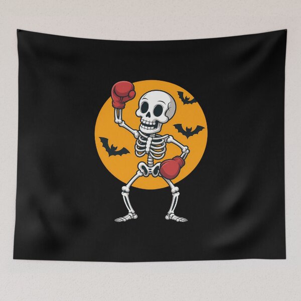 Item preview, Skeleton Boxing Lovers Spooky Halloween Boxer Moon designed and sold by FaithAbbott.