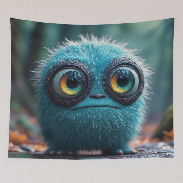 Item preview, The Curious Cobalt Forest Dweller - 3D Art designed and sold by Eden Underground Radio (Official Merch).