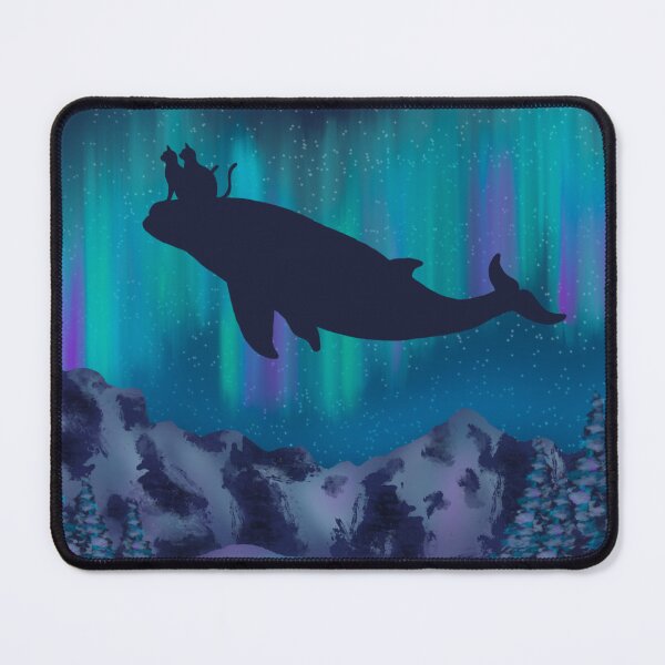 Item preview, Cosmic Voyage: Cats on a Whale Under the Aurora Borealis designed and sold by Cosmic Cats Studio.
