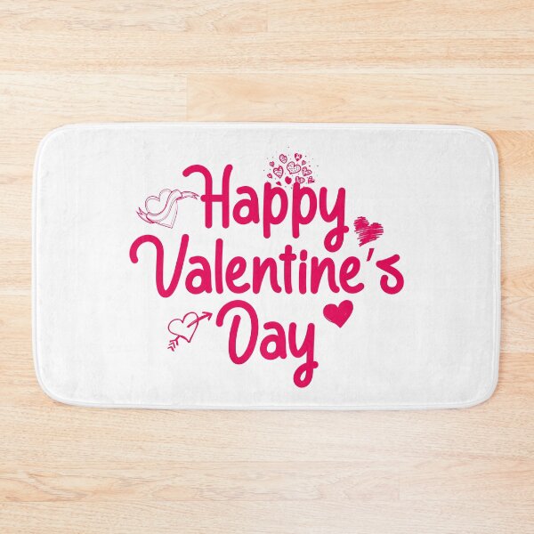 Item preview, Happy Valentine's Day Typography Design with Hand Drawn Pink Hearts designed and sold by Indraokta22.