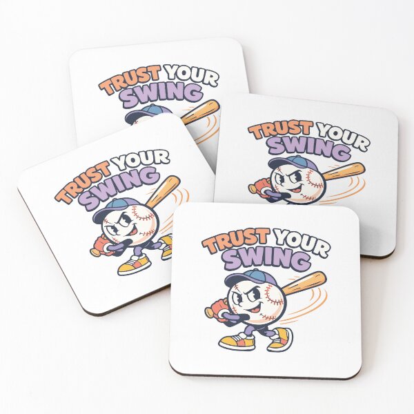 Item preview, Trust Your Swing – Motivational Baseball Cartoon Sports designed and sold by PrintMastery.