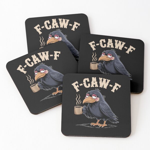 Item preview, Camiseta F Caw F, café, cuervo, gótico, cuervo, divertido, Halloween designed and sold by Juansustait.