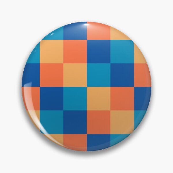 Item preview, Orange and Teal Checkers - Dopamine Checkers designed and sold by FoxfireAndCo.